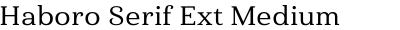 Haboro Serif Ext Medium